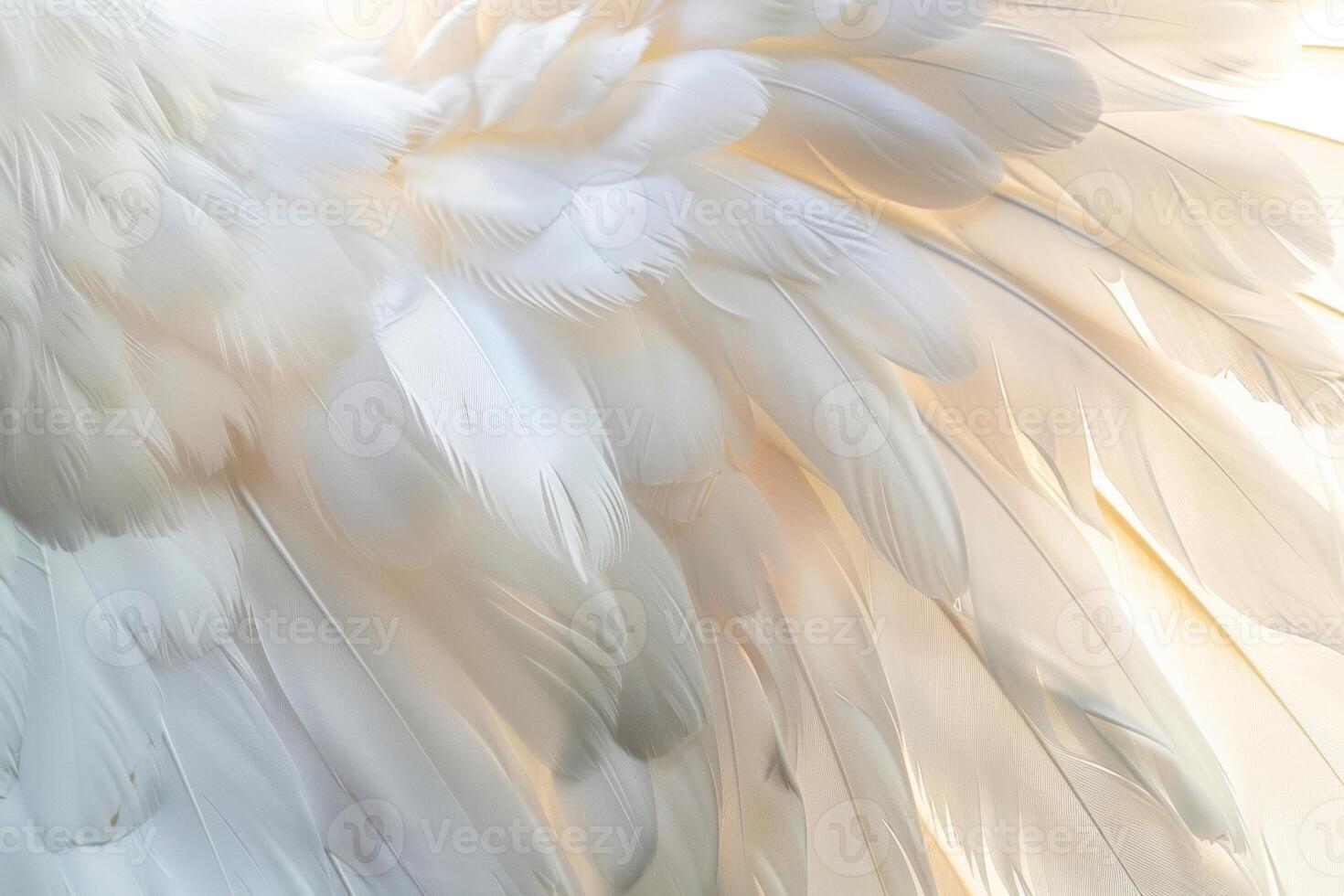 AI generated Soft White Feather Texture photo