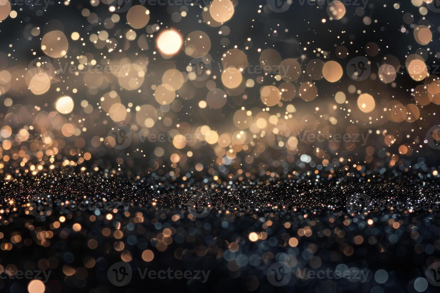 AI generated Abstract Bokeh Light on Dark Surface photo