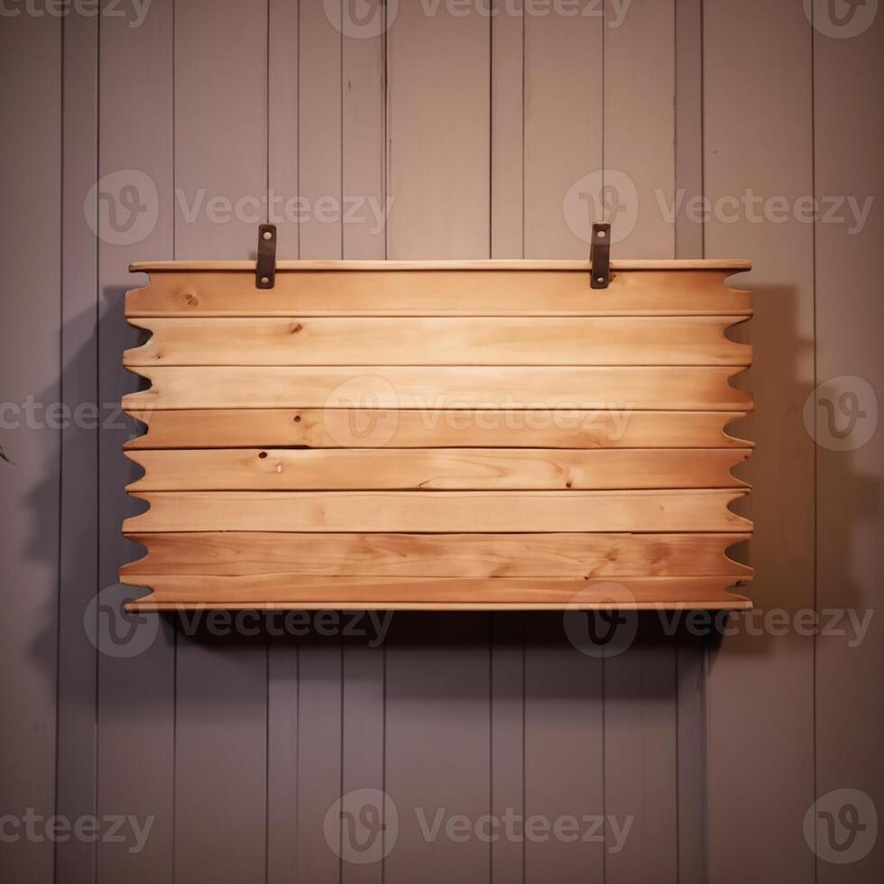 AI generated Cute sign, wooden sign with copy space, AI Generative photo