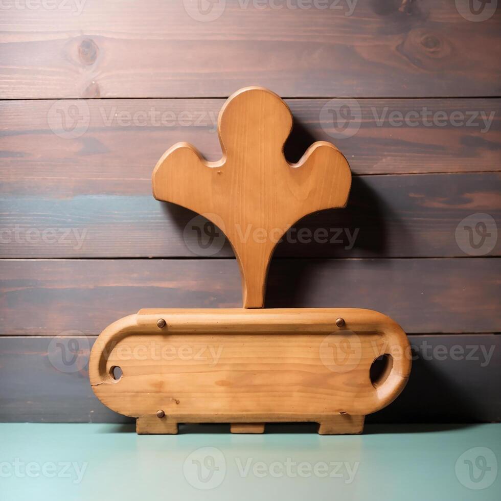 AI generated Cute sign, wooden sign with copy space, AI Generative photo