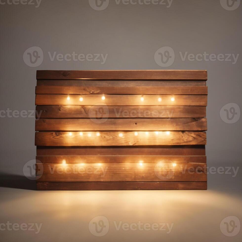 AI generated Cute sign, wooden sign with copy space, AI Generative photo