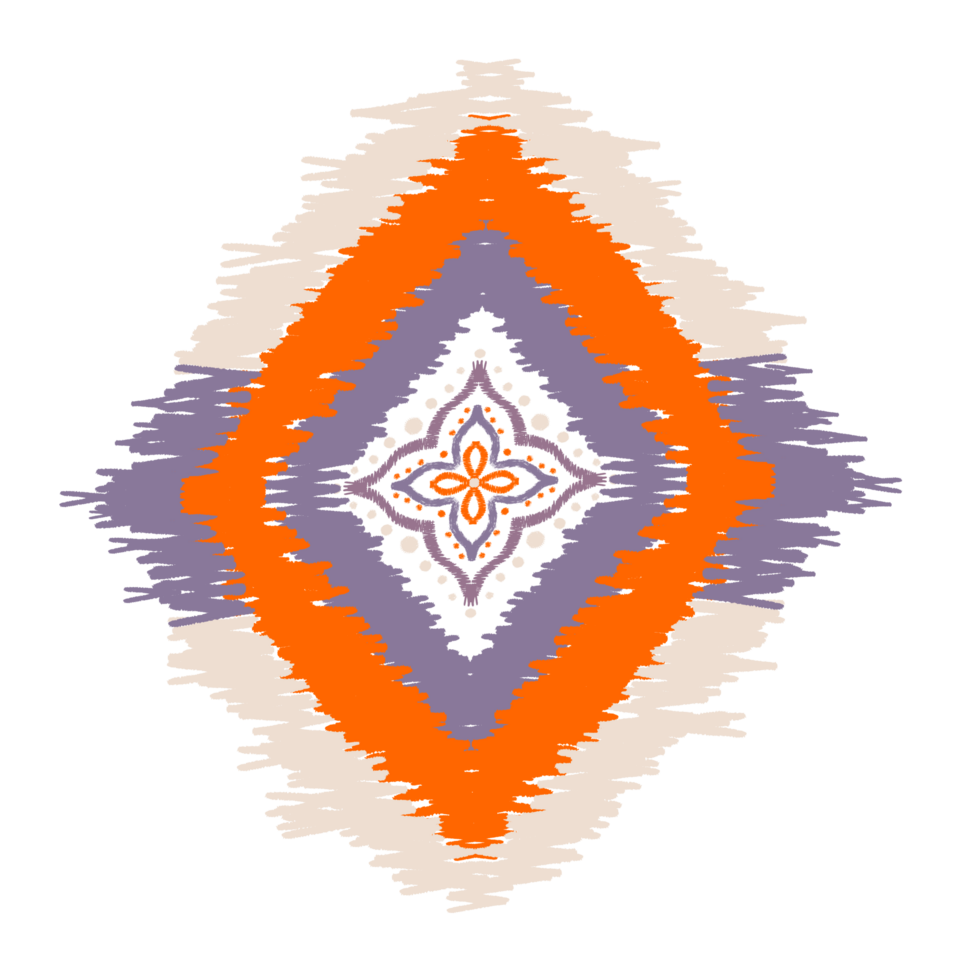 Ikat elements design for patterns or decorative artwork,ethnic motif, tribal ornament designs,fabric patterns. png