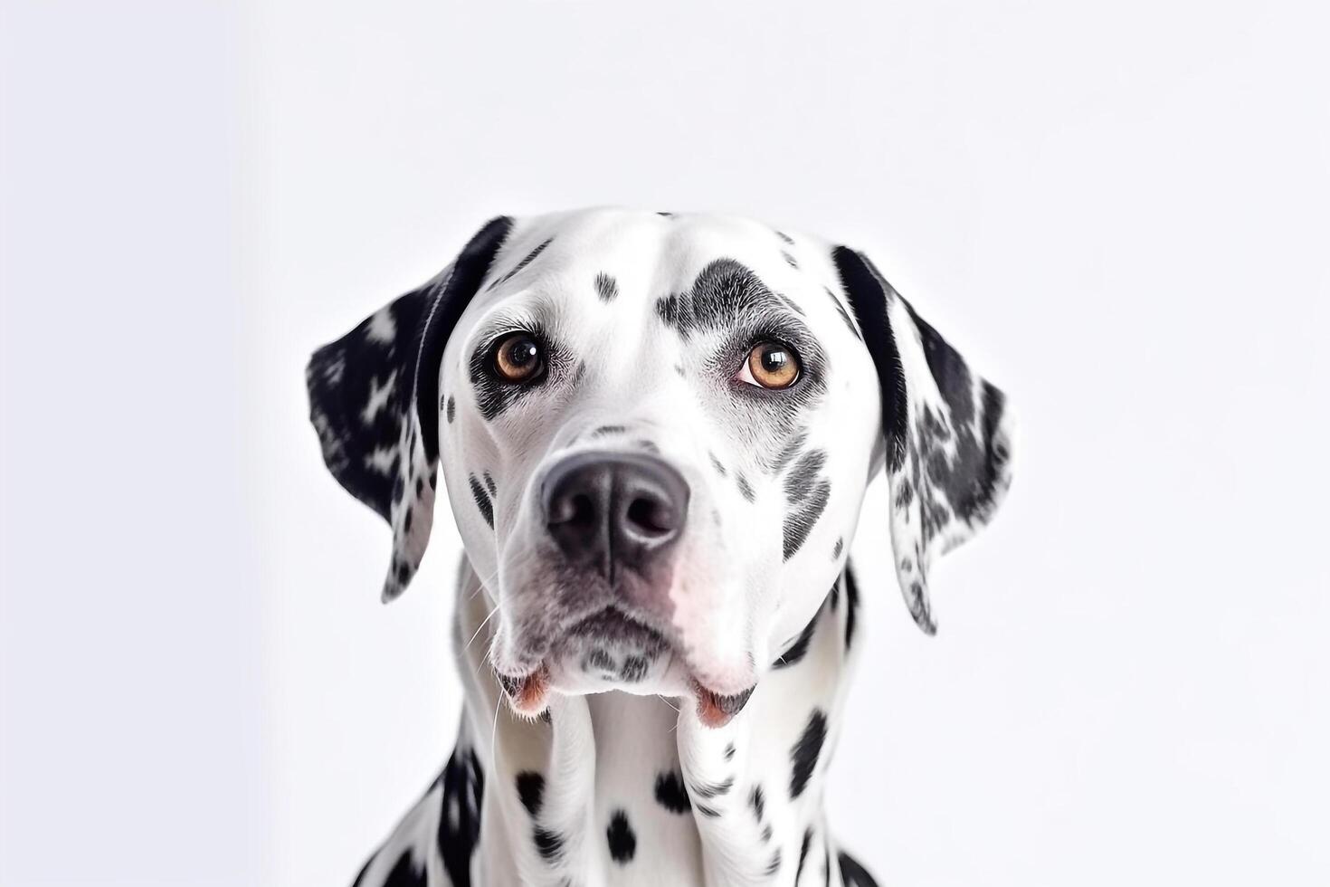 Dalmatian dog isolate on white background.Generative Ai. photo
