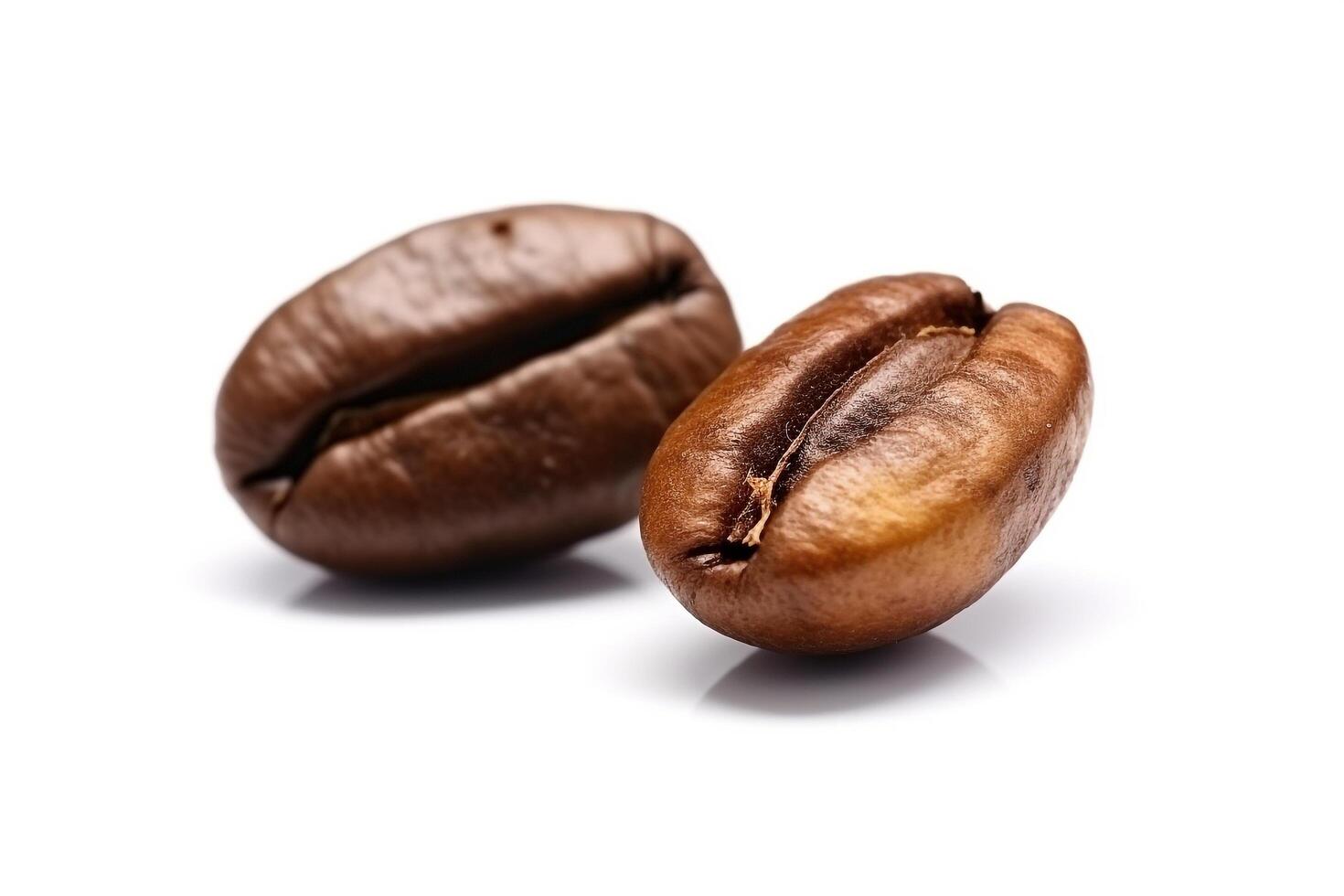 AI generated Coffee beans isolated on white background.Generative Ai. photo