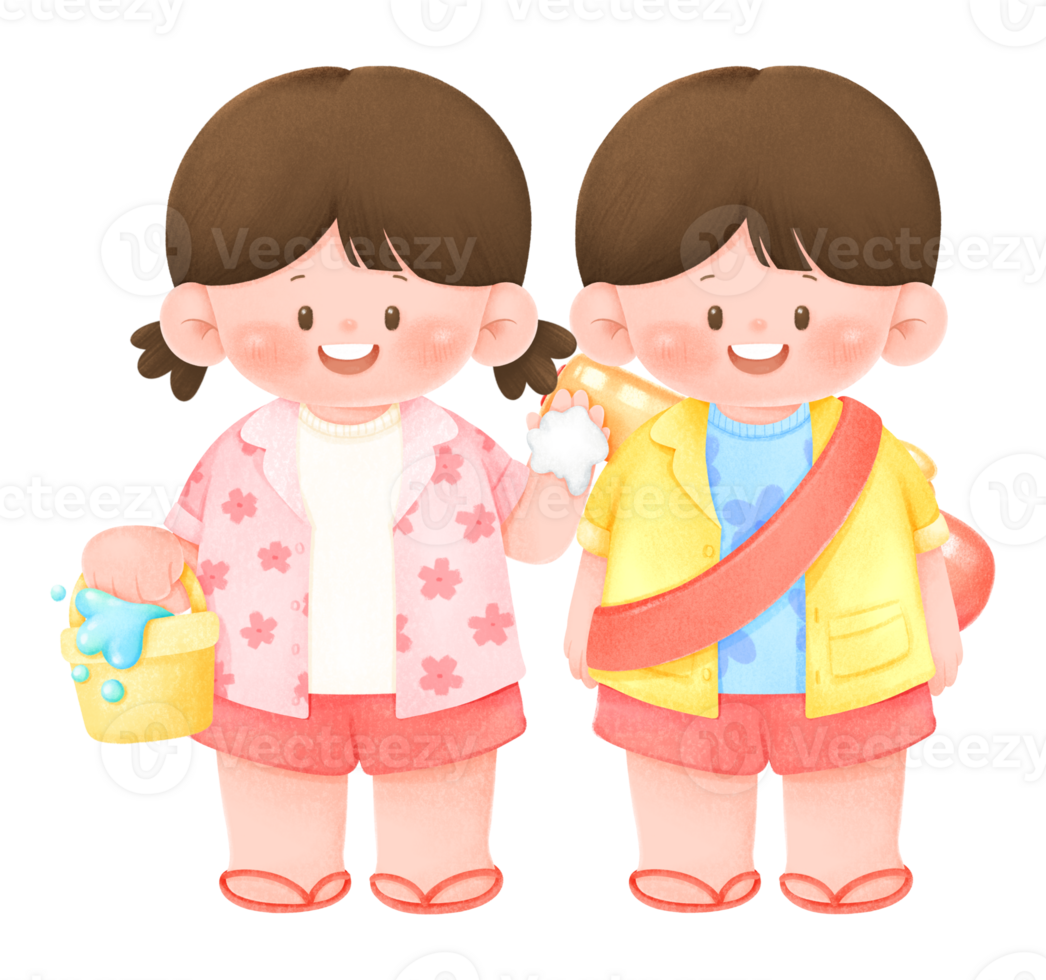 Songkran festival cartoon png
