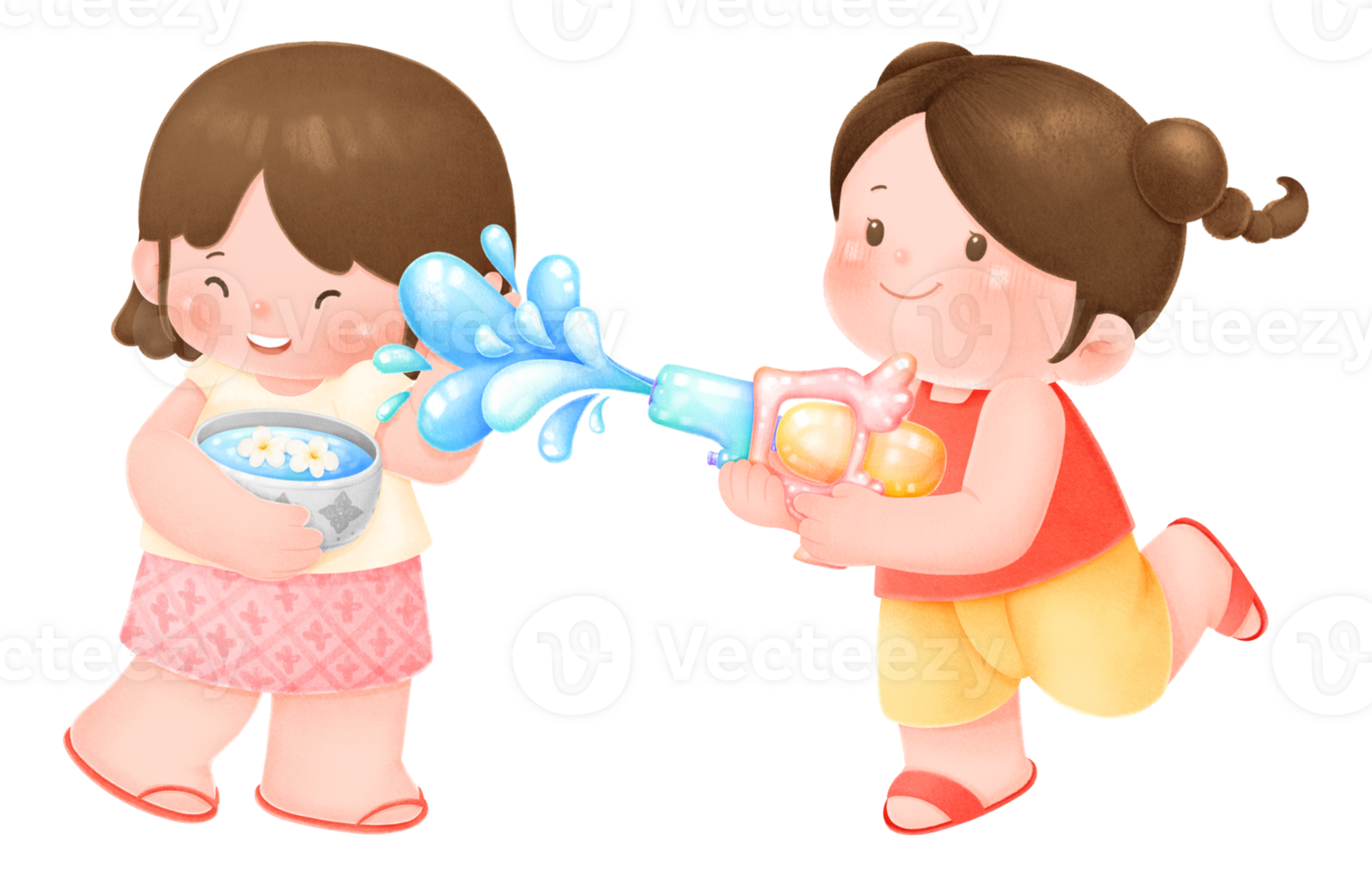 Songkran water fight png