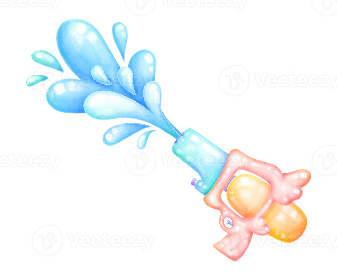 Songkran festival water gun splash png