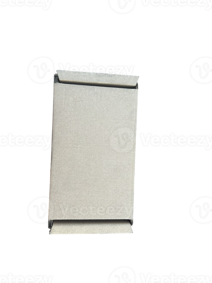 vertical cardboard box on transparent background ready for use png