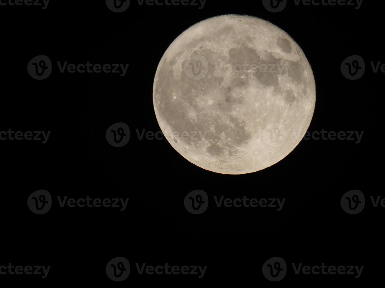 Full moon seen with telescope photo