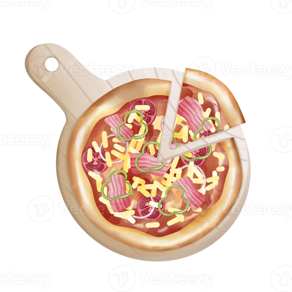 skinka ost tomat pizza png