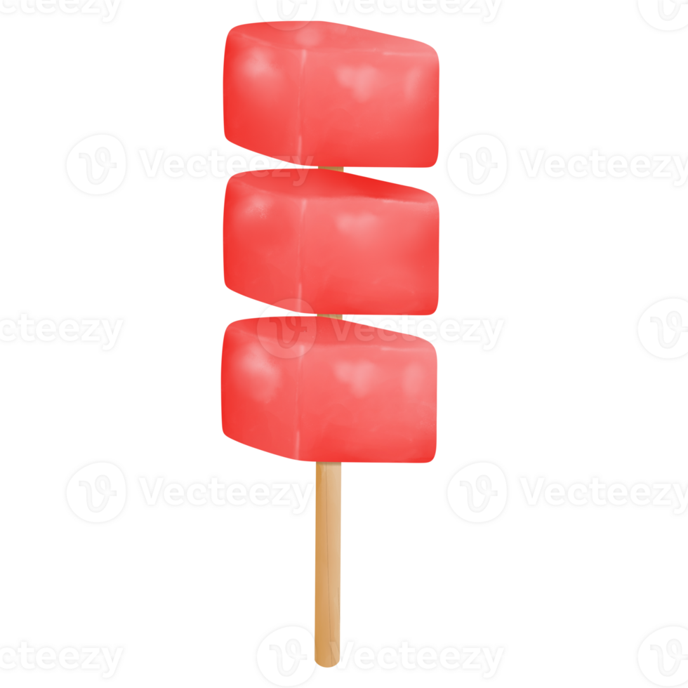 Square watermelon on skewers png