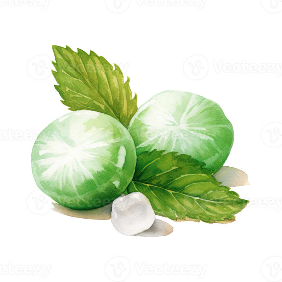 AI generated Green Candy Illustration png