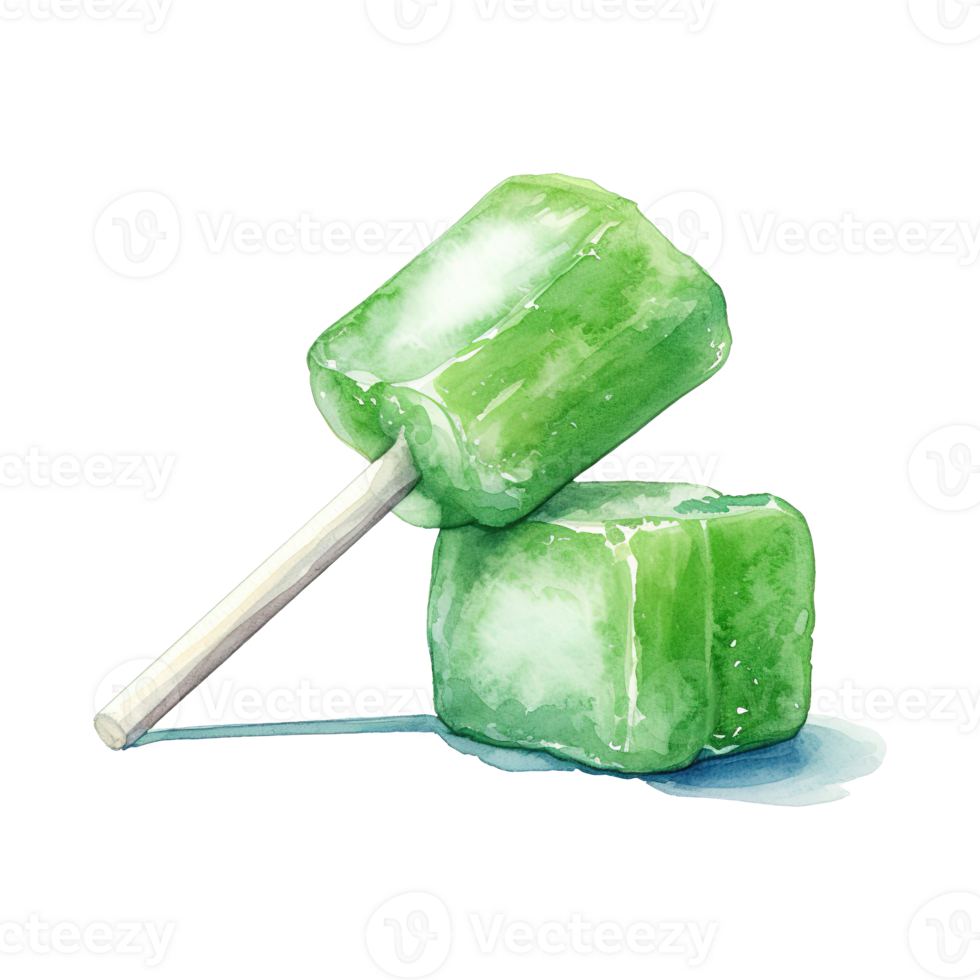 AI generated Green Candy Illustration png