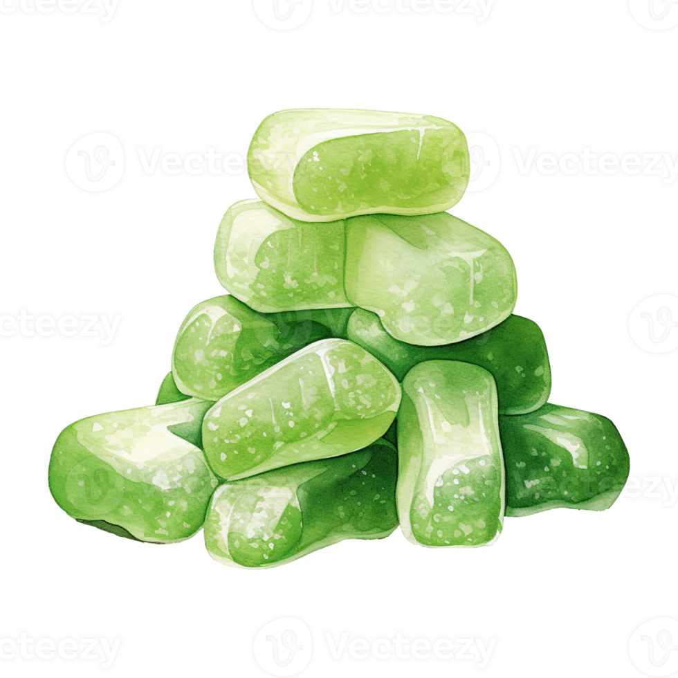 AI generated Green Candy Illustration png