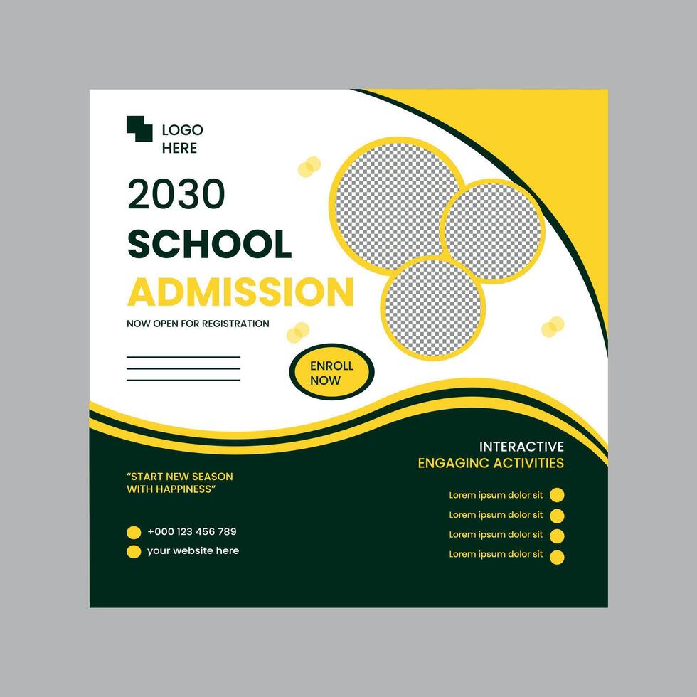 school admission post vector