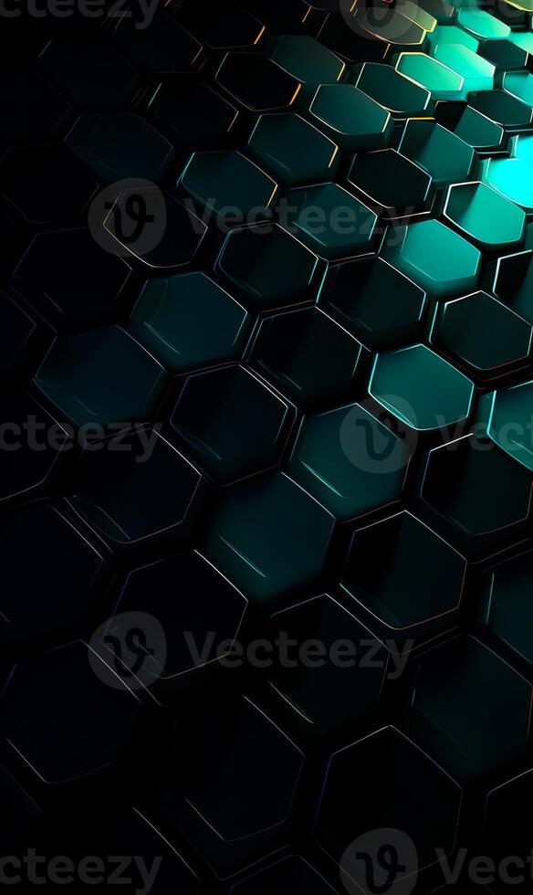 AI generated Abstract background with hexagons photo