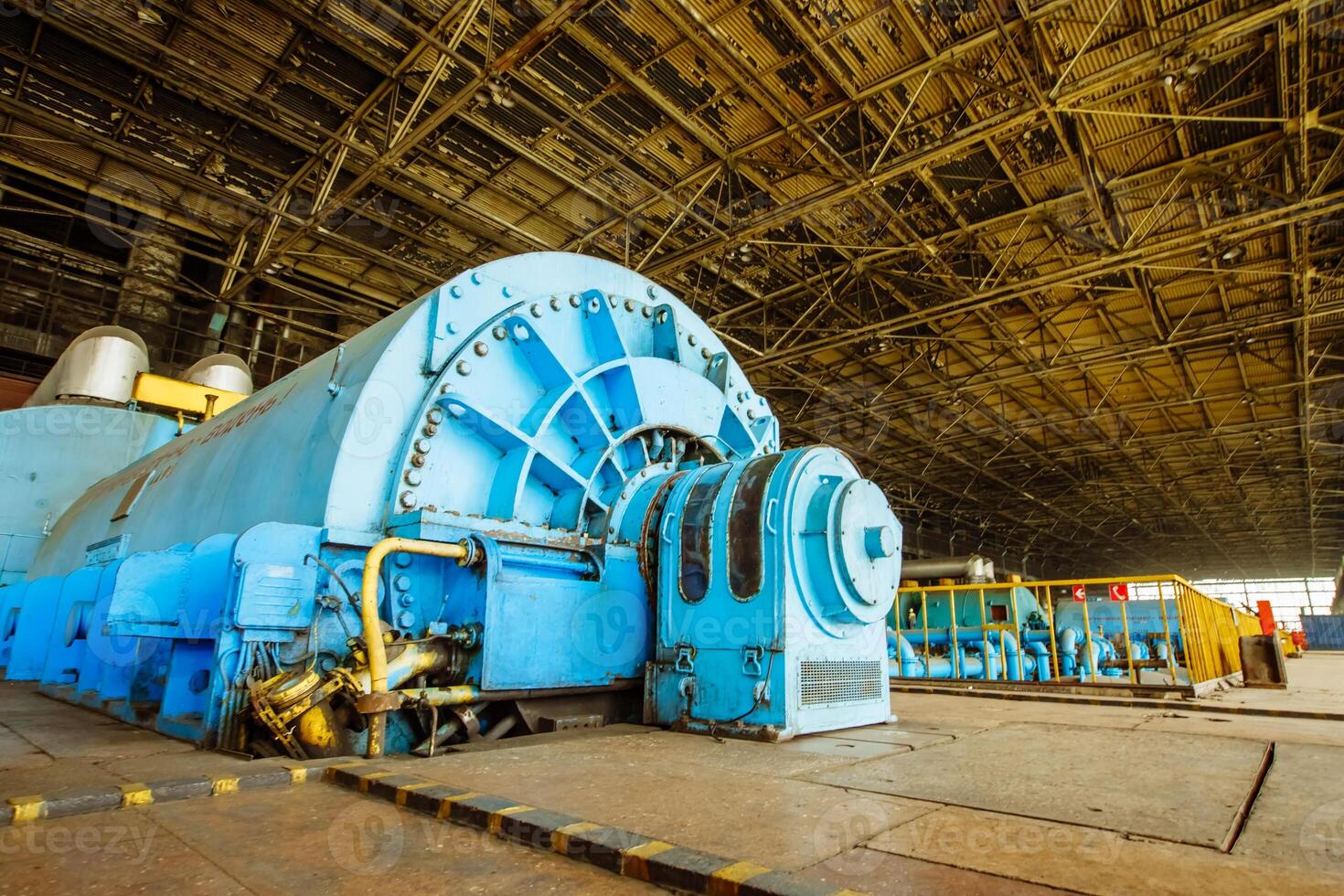 Electric pump in the engine room for steam turbines of a nuclear power plant photo