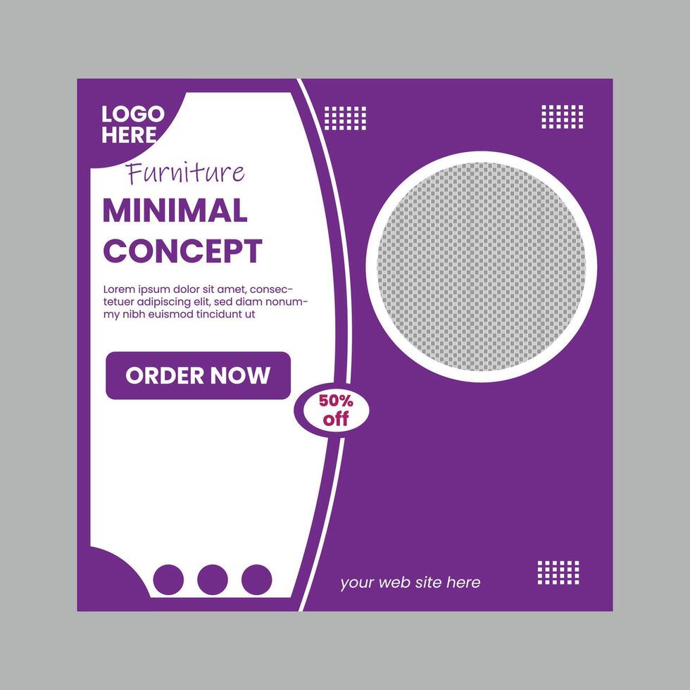 Social media post vector