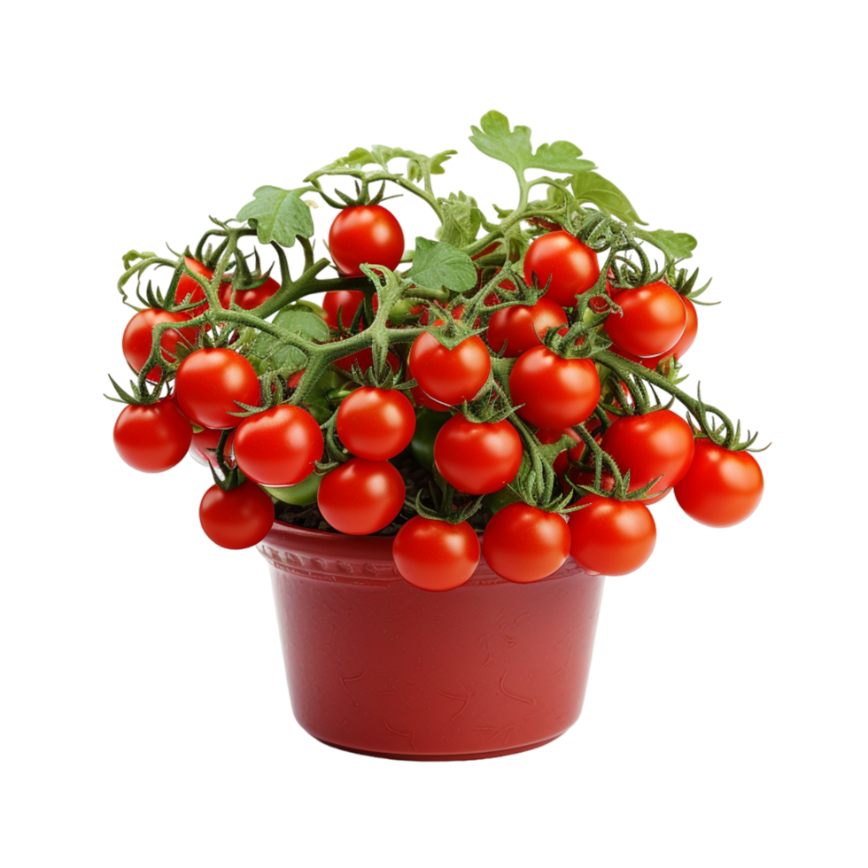 AI generated Celebrity Tomato plant in a pot png