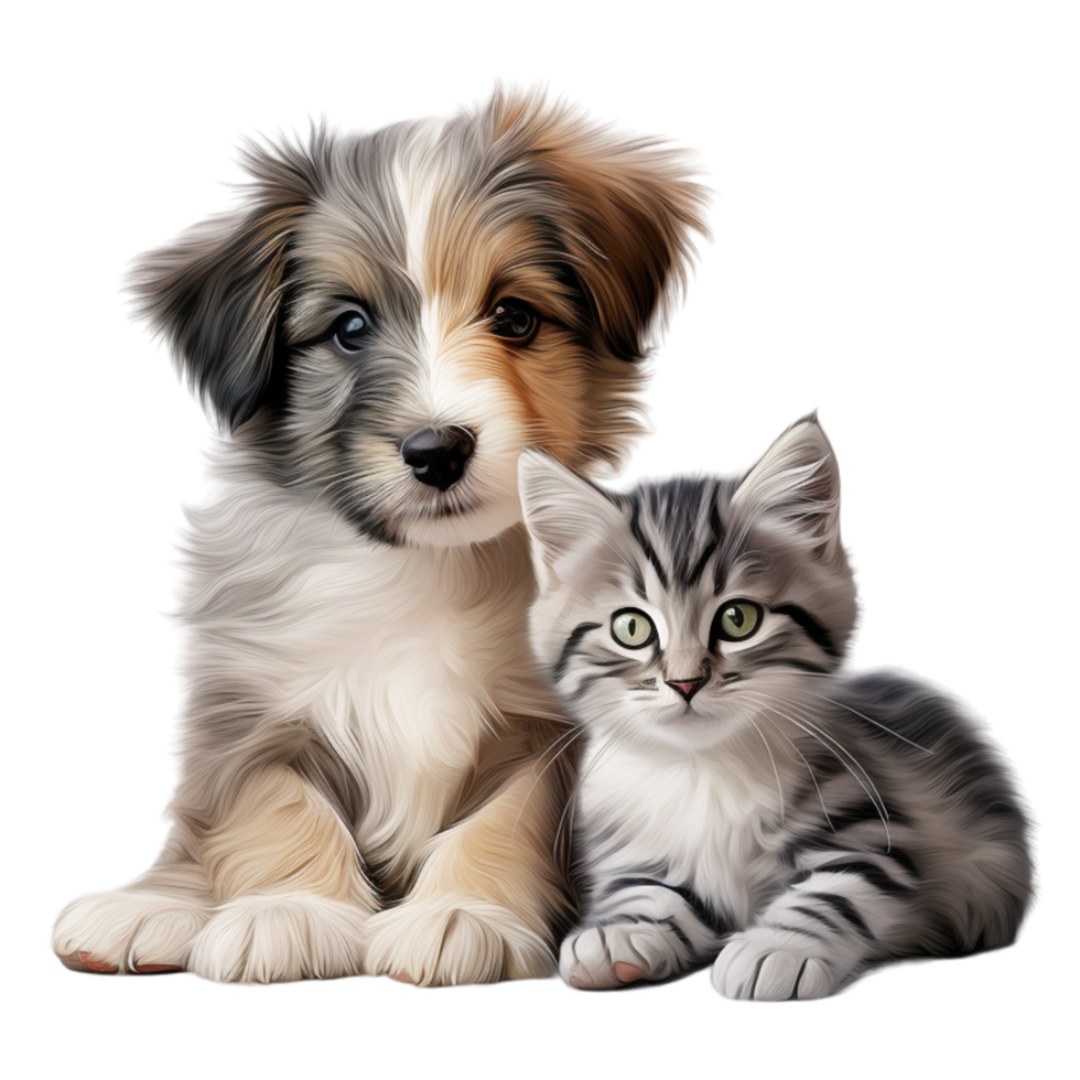 AI generated Cute doge puppy with cat png