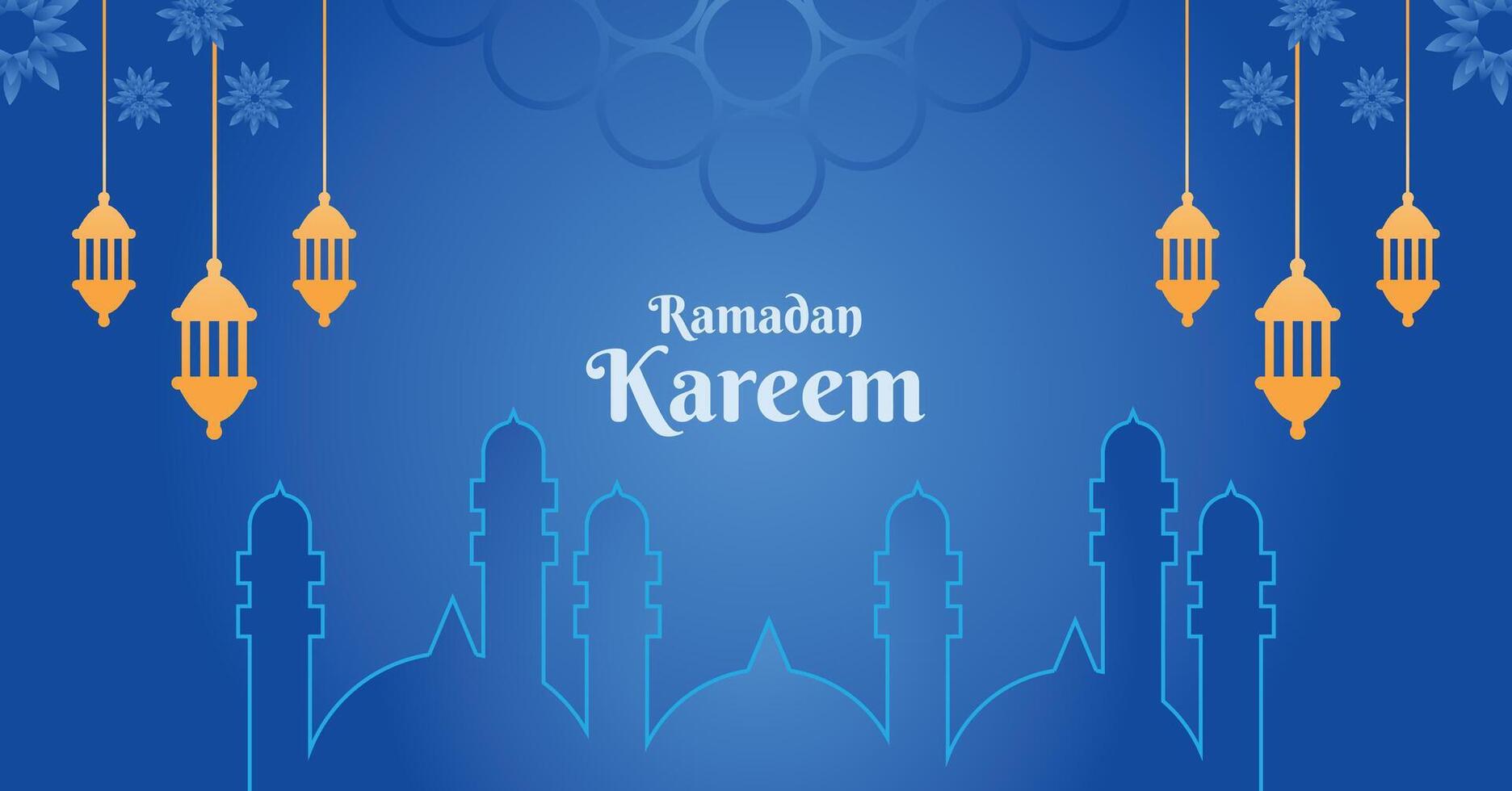 Ramadán kareem editable social medios de comunicación bandera diseño modelo vector