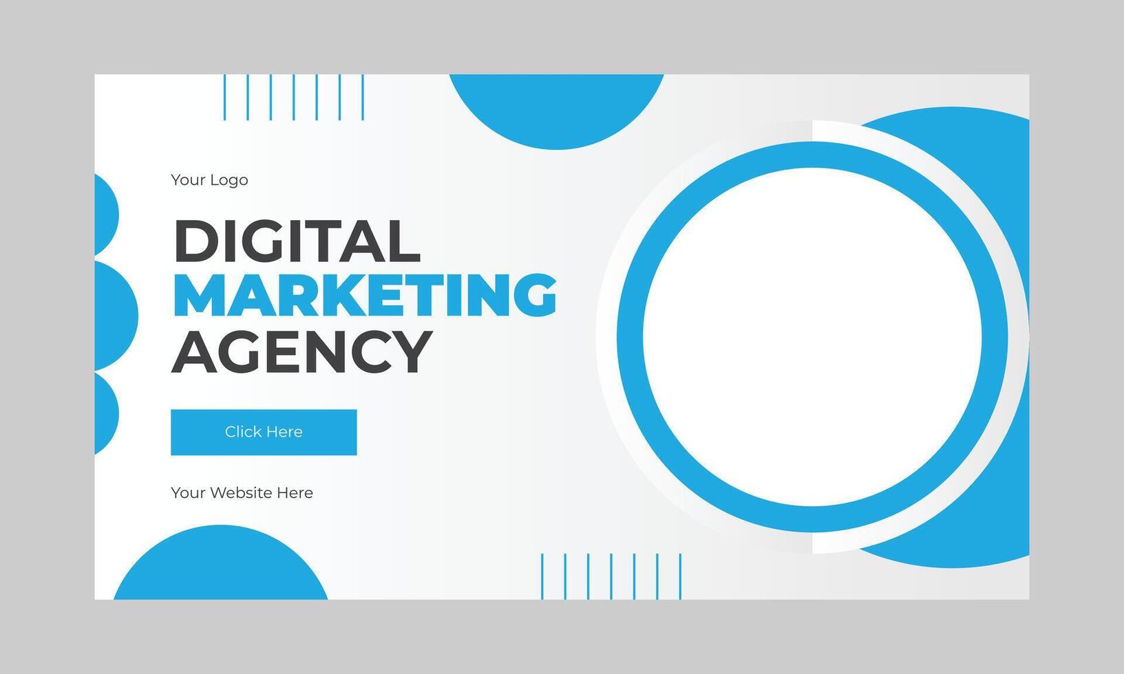 Digital Marketing Agency Editable Social Media Web Banner vector