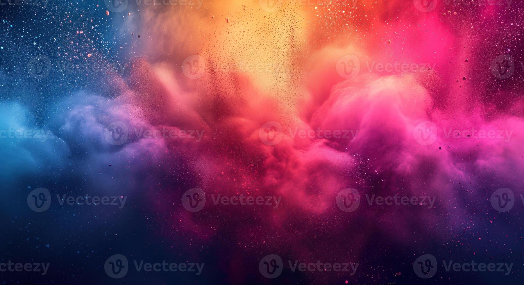 AI generated Color explosion colorful rainbow powder flight explosion photo