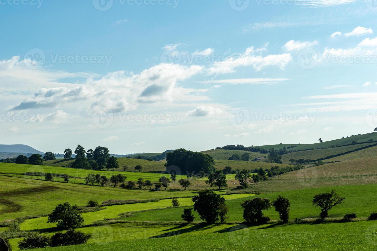 Landscape photo of the hills and clear sky in Yorkshire Dales