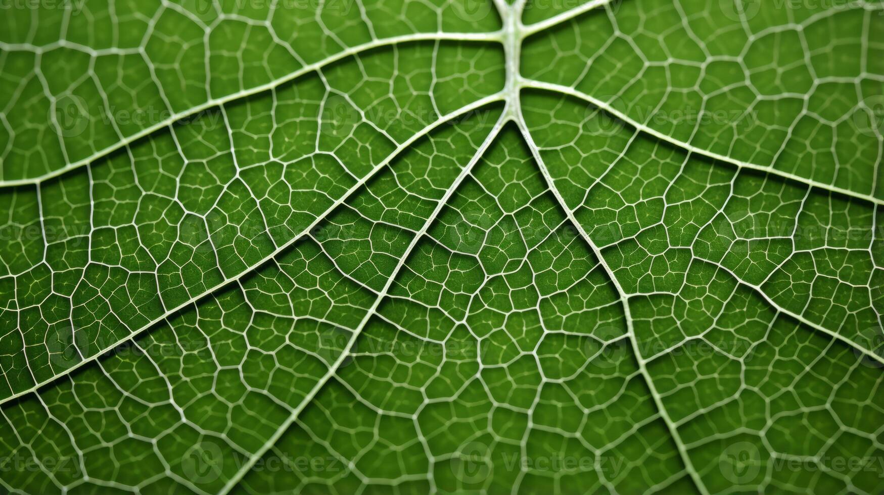 AI generated Hyper zoom into the intricate patterns of a leaf's veins photo