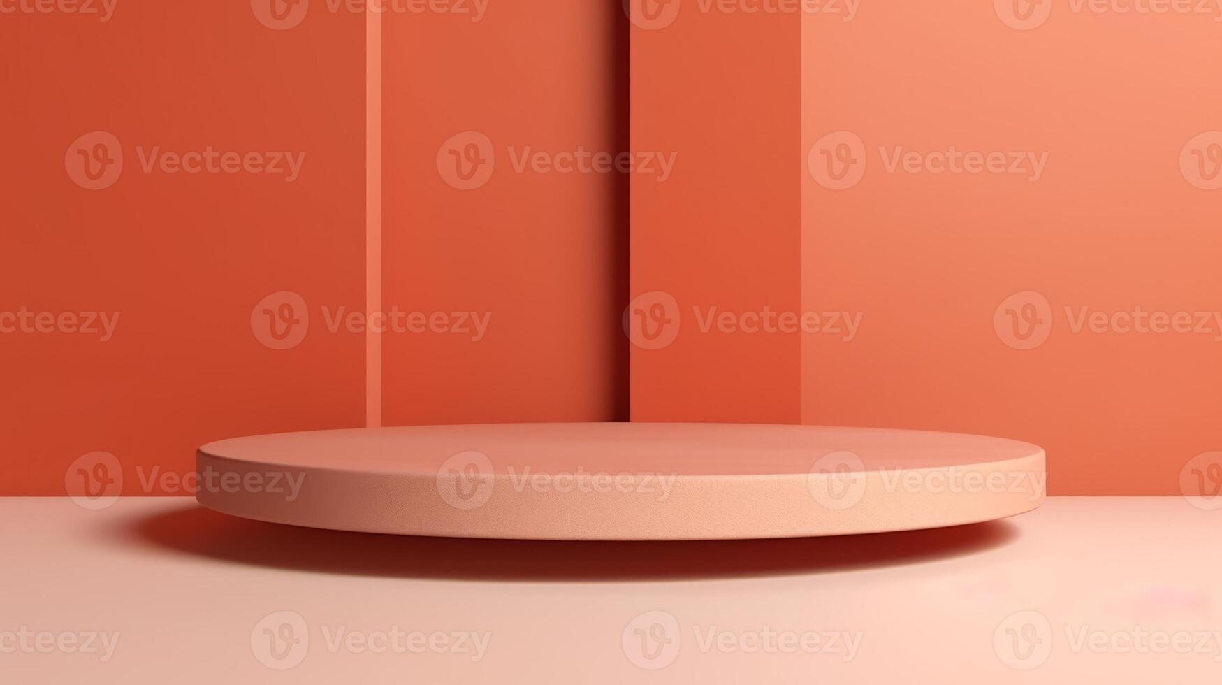 AI generated Empty 3d podium for product placement photo