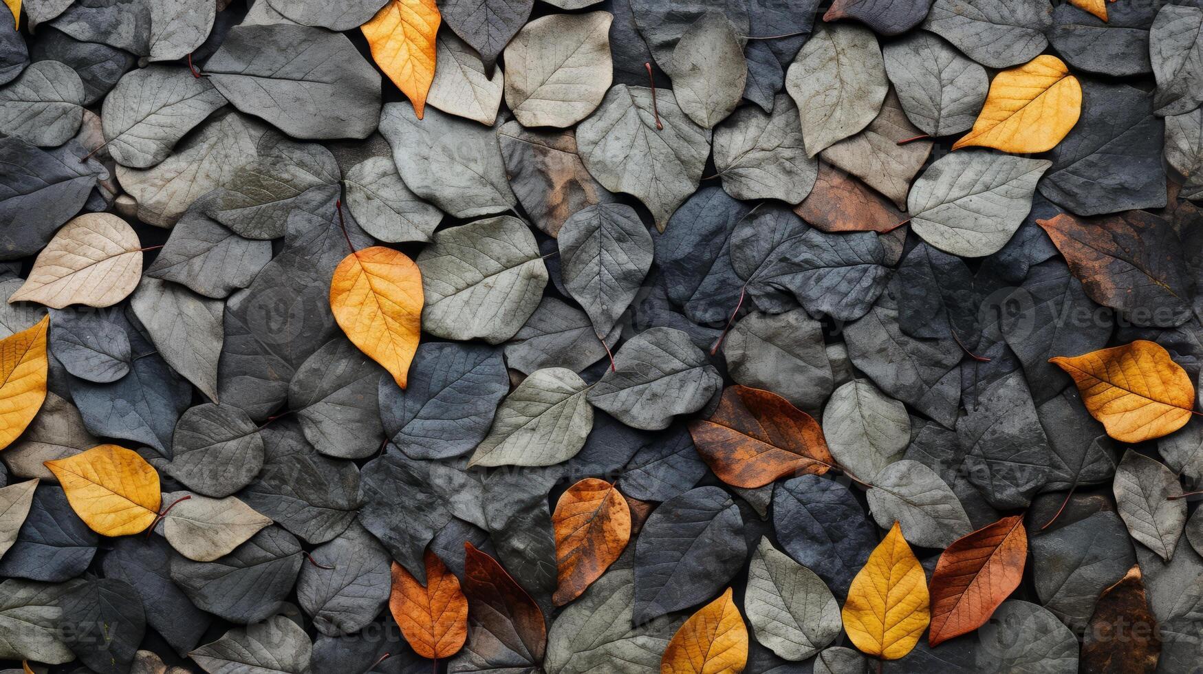 AI generated Leaves forming a natural mosaic photo