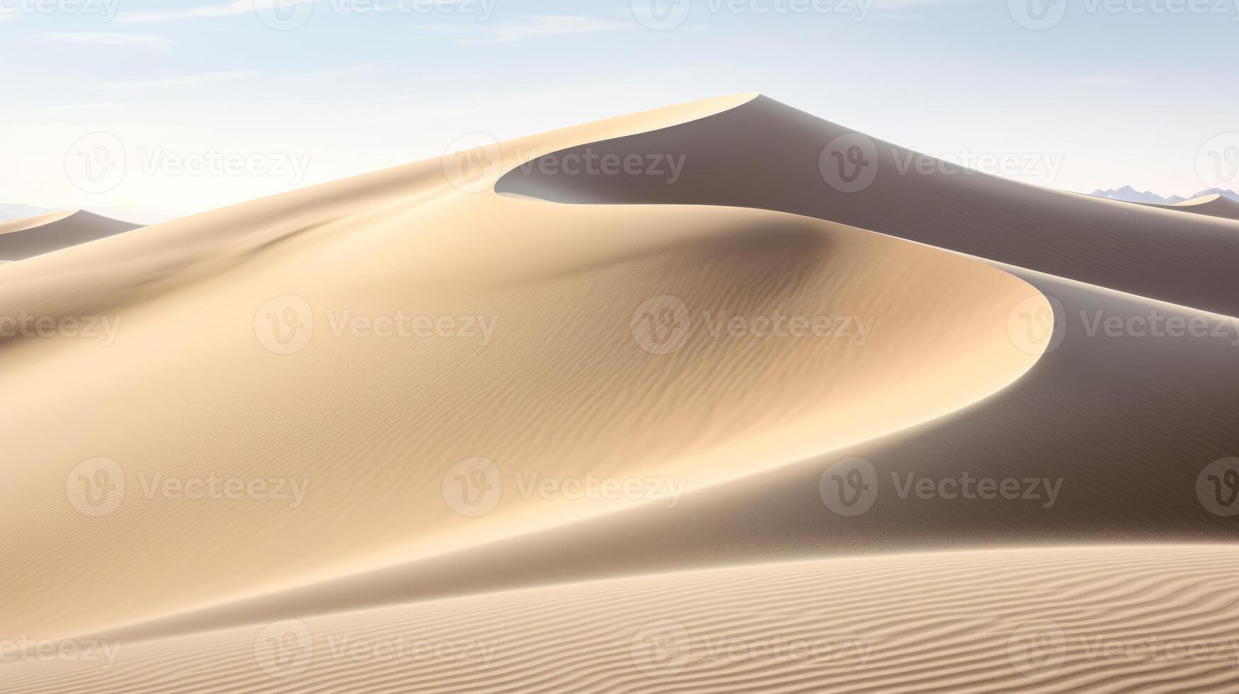 AI generated The mesmerizing swirls of a sand dune photo