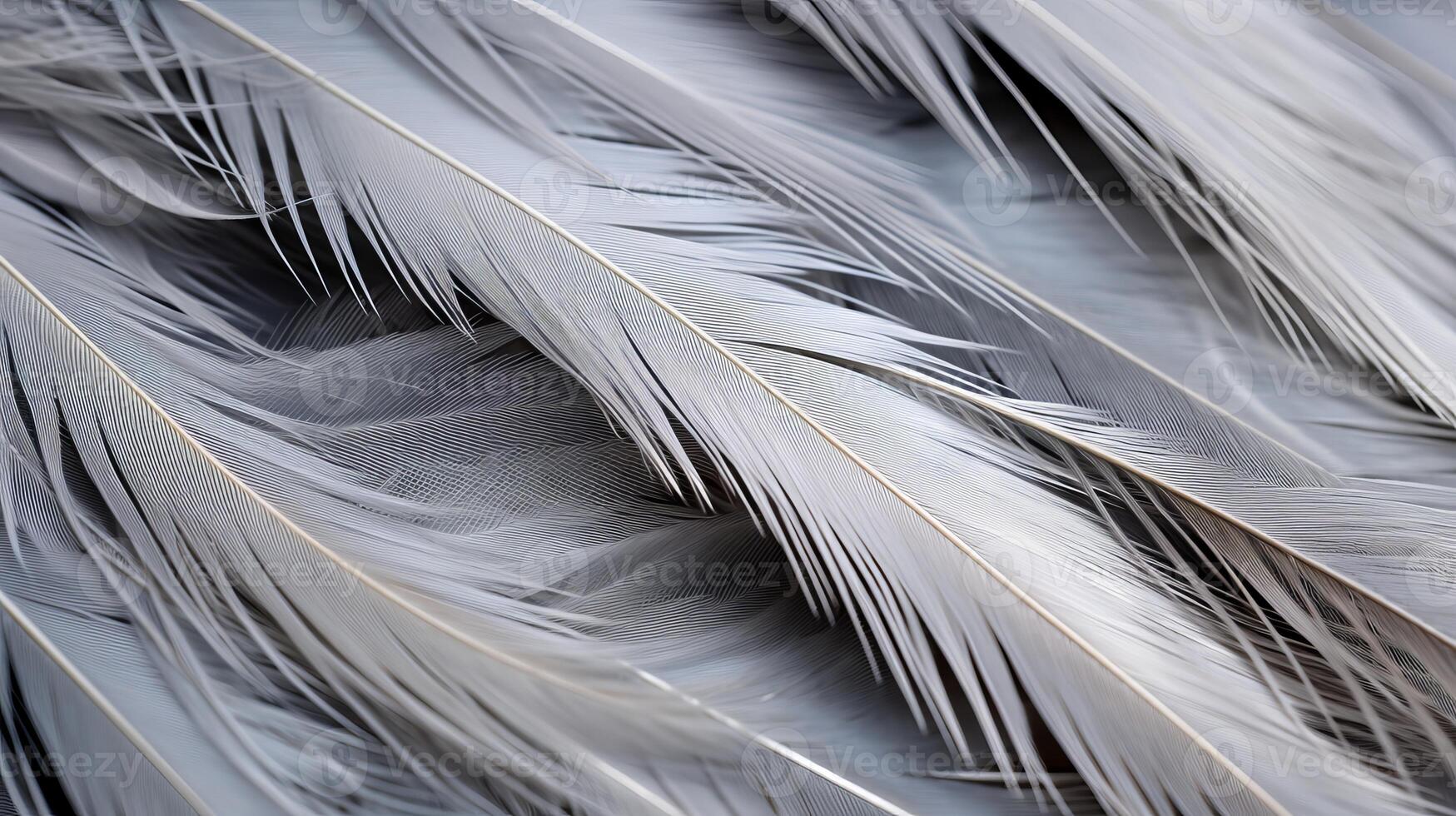 AI generated A closeup of textured bird feathers photo