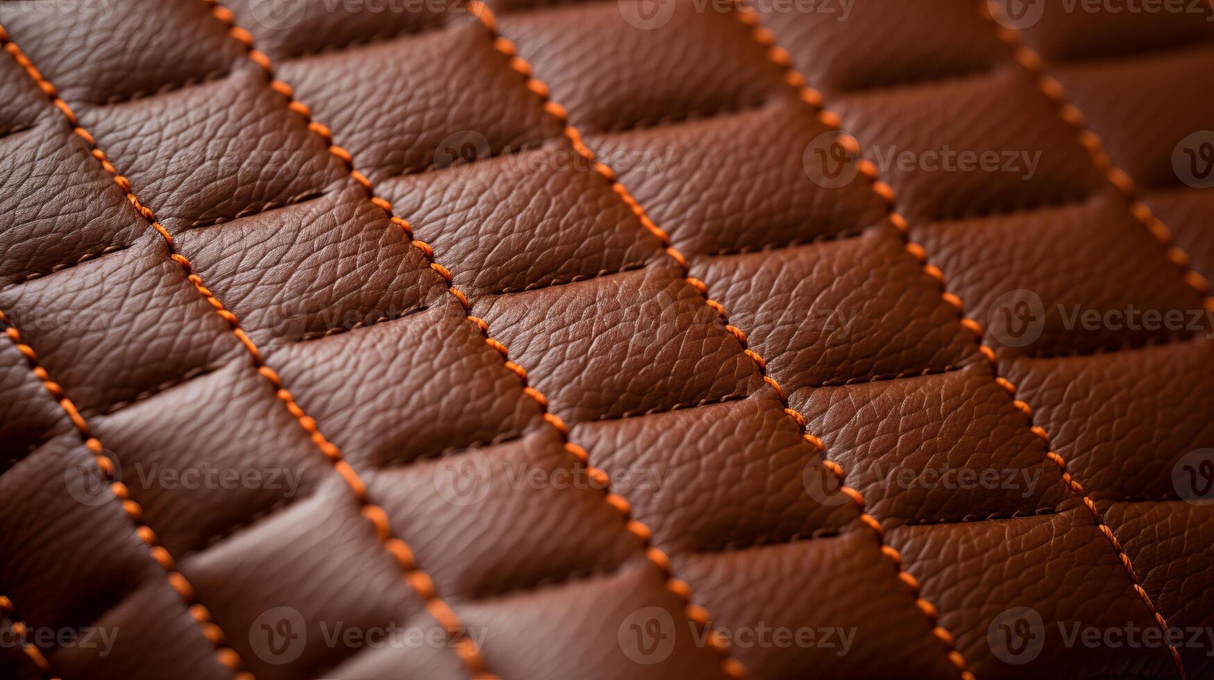 AI generated A closeup of textured leather with stitching and folds photo