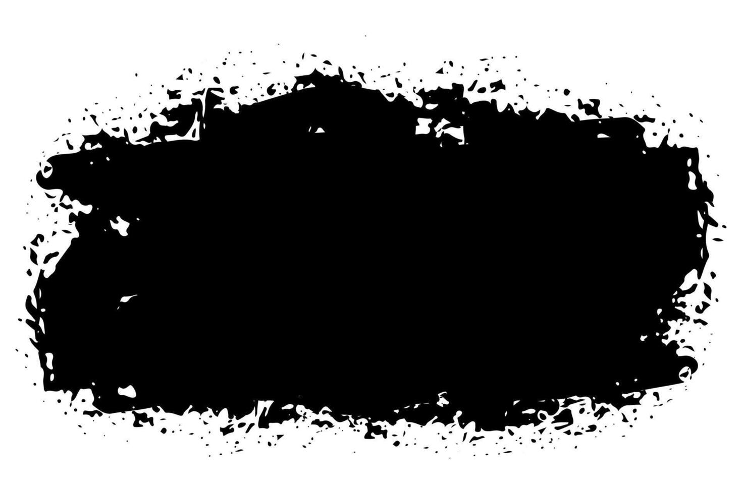 Ink splat overlaid by dots in black and white. Vector illustration