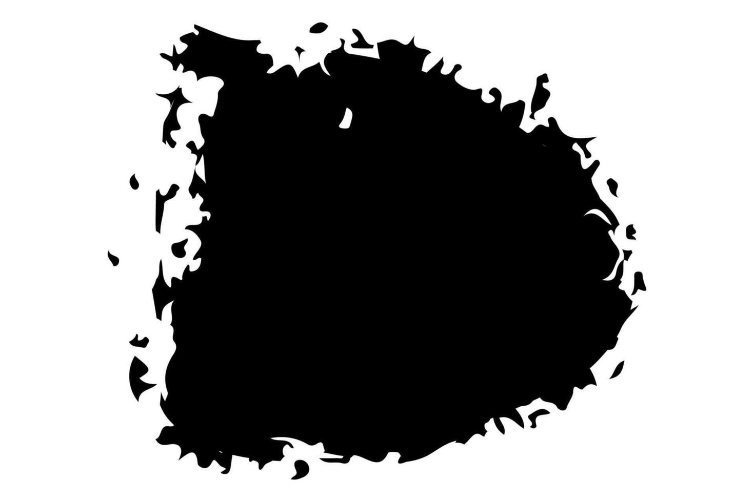 Ink splat overlaid by dots in black and white. Vector illustration