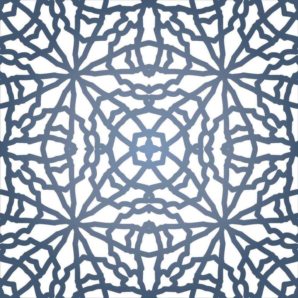 Abstract monochrome vector ornament in oriental style. Ornamental pattern. Arabic seamless pattern. Moroccan background.