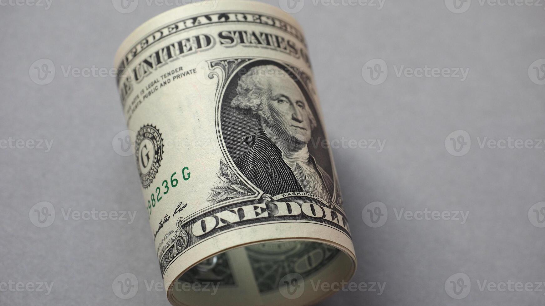 one dollar bills roll photo