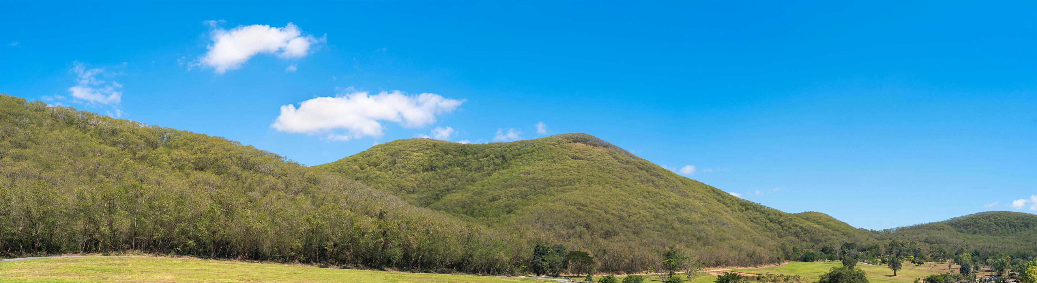 Panorama landscape view of mountain agent blue sky photo