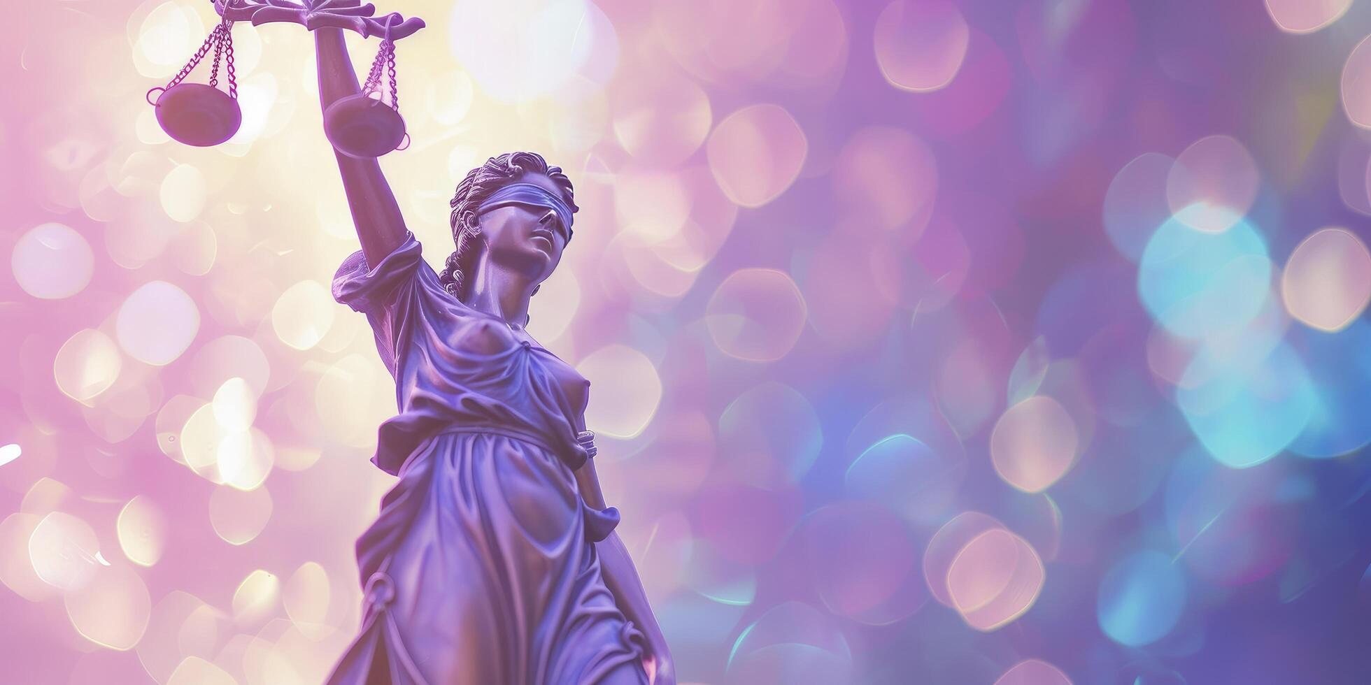 AI generated Lady Justice. Symbol of Equality and Fairness. photo
