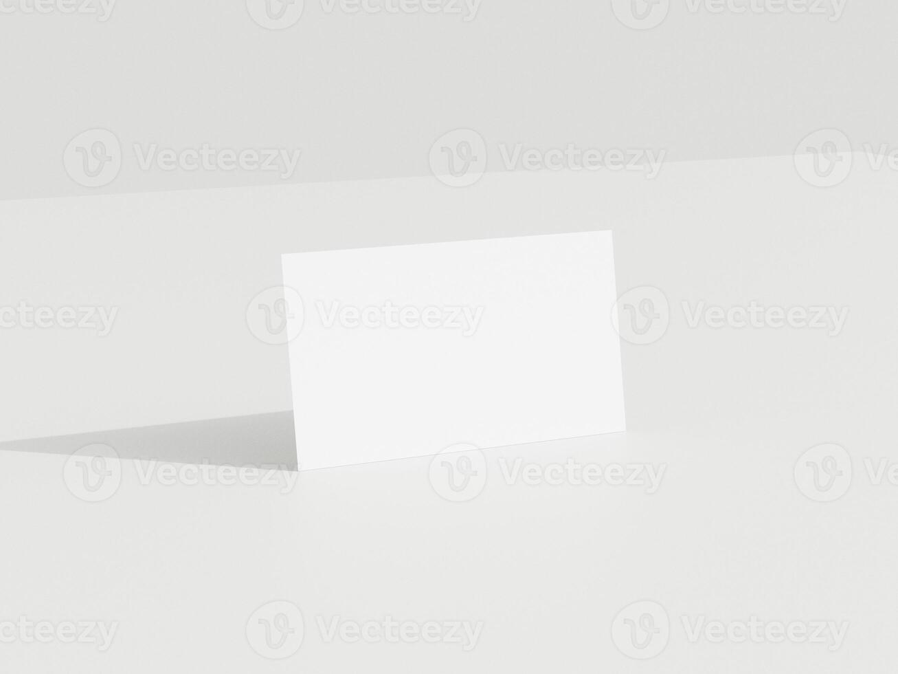 Business card mockup on white background photo