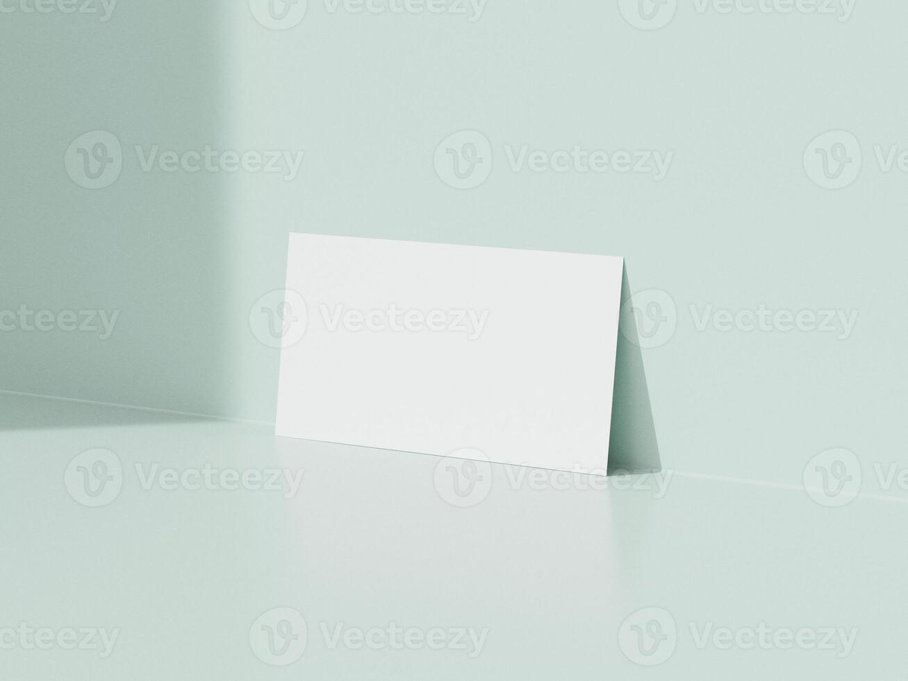 Business card mockup on white background photo