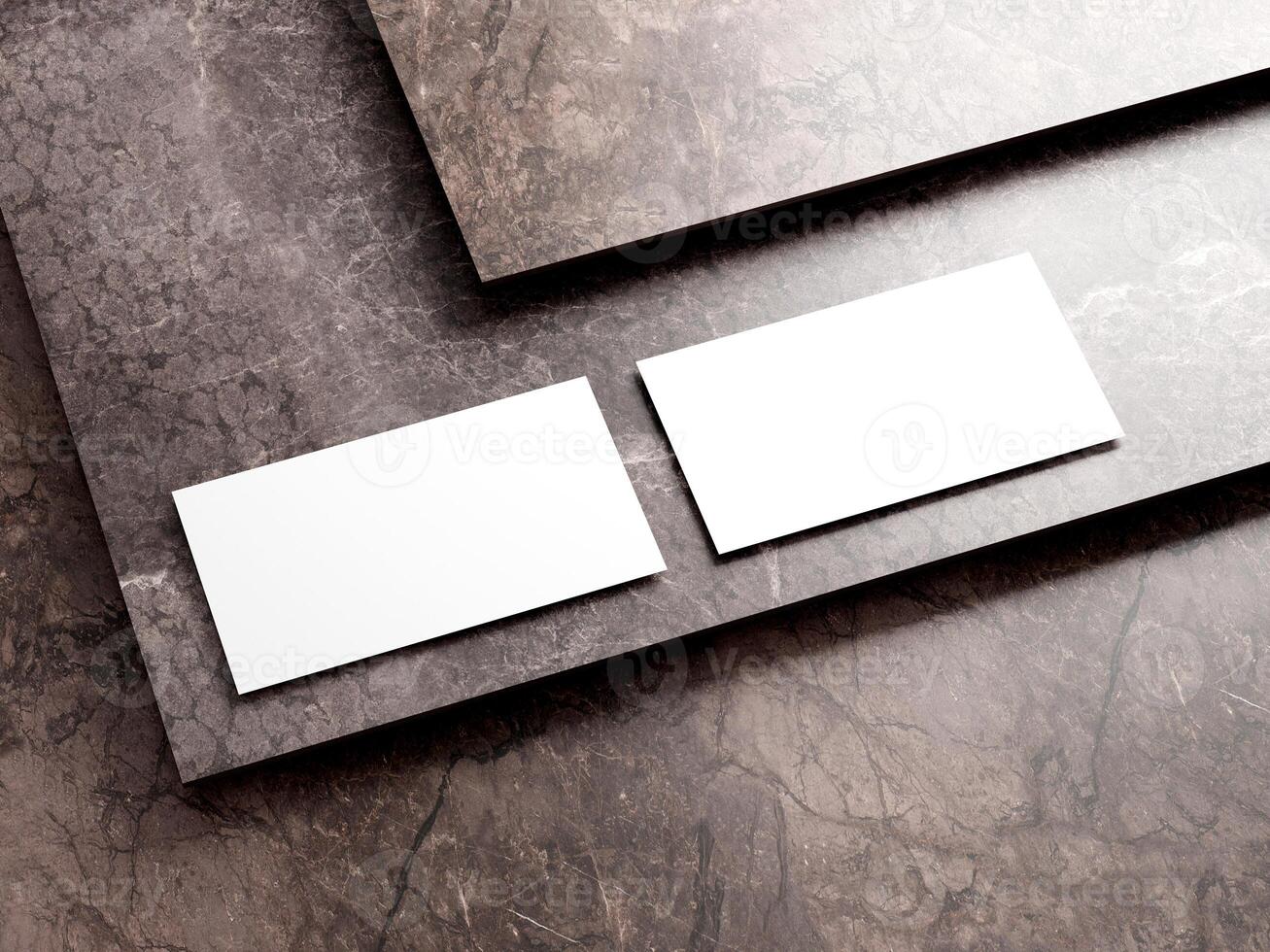 Realistic elegant business branding cards template mockup with marble texture. photo