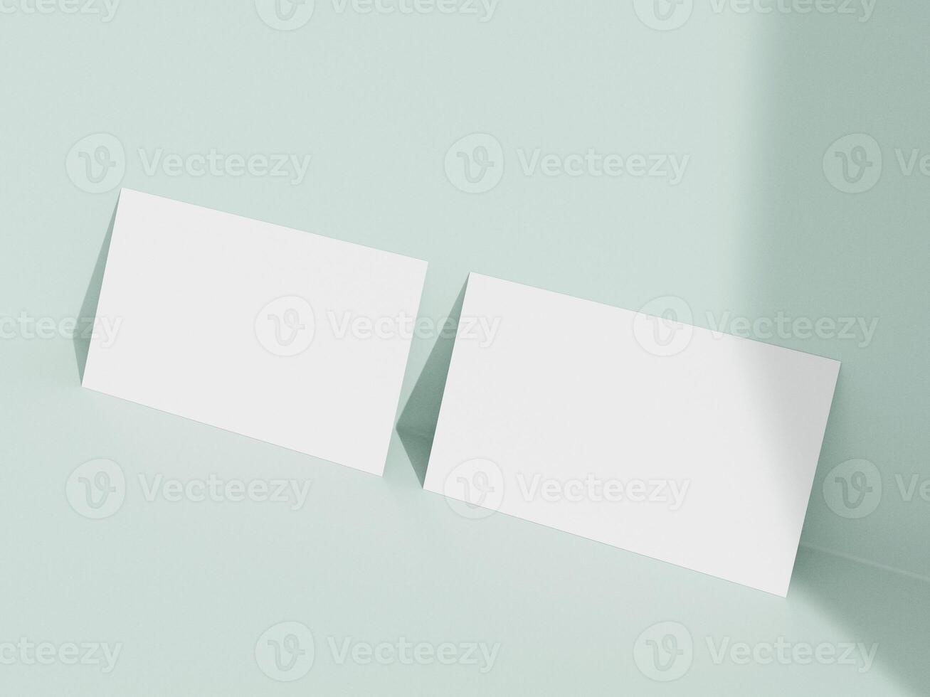 Business card mockup on white background photo