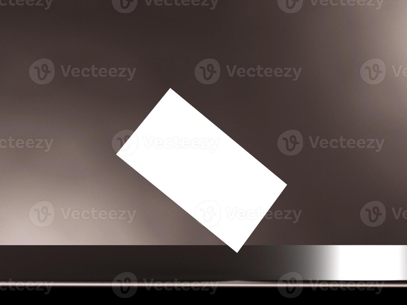 Business card mockup template on dark background photo