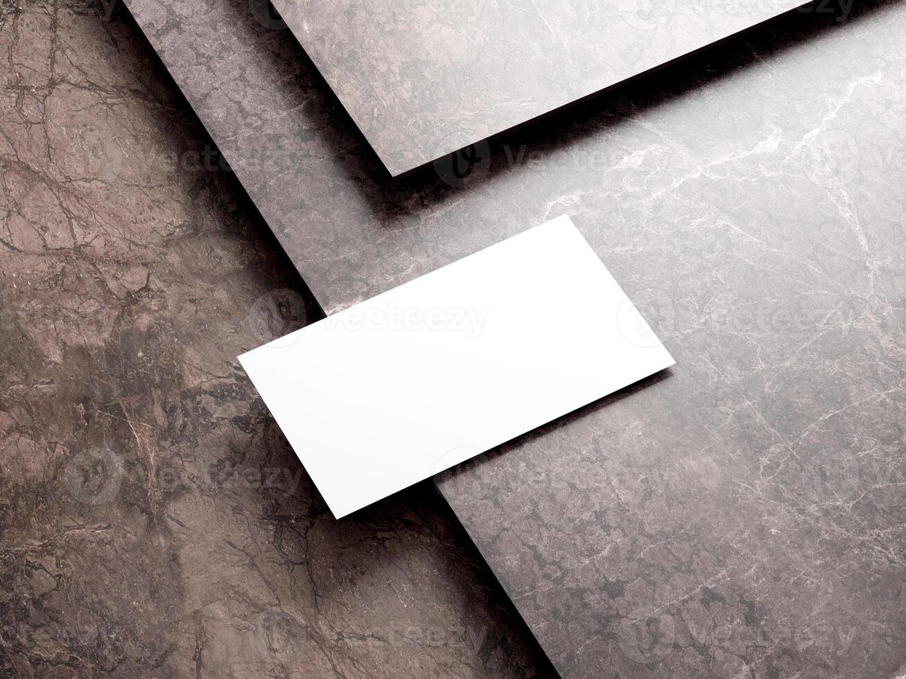 Realistic elegant business branding cards template mockup with marble texture. photo