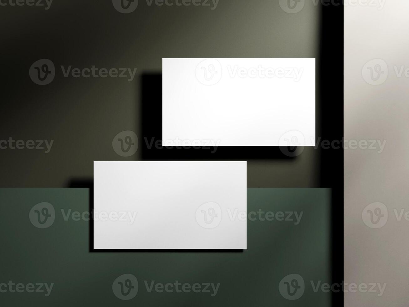 Realistic elegant business branding cards template mockup. photo