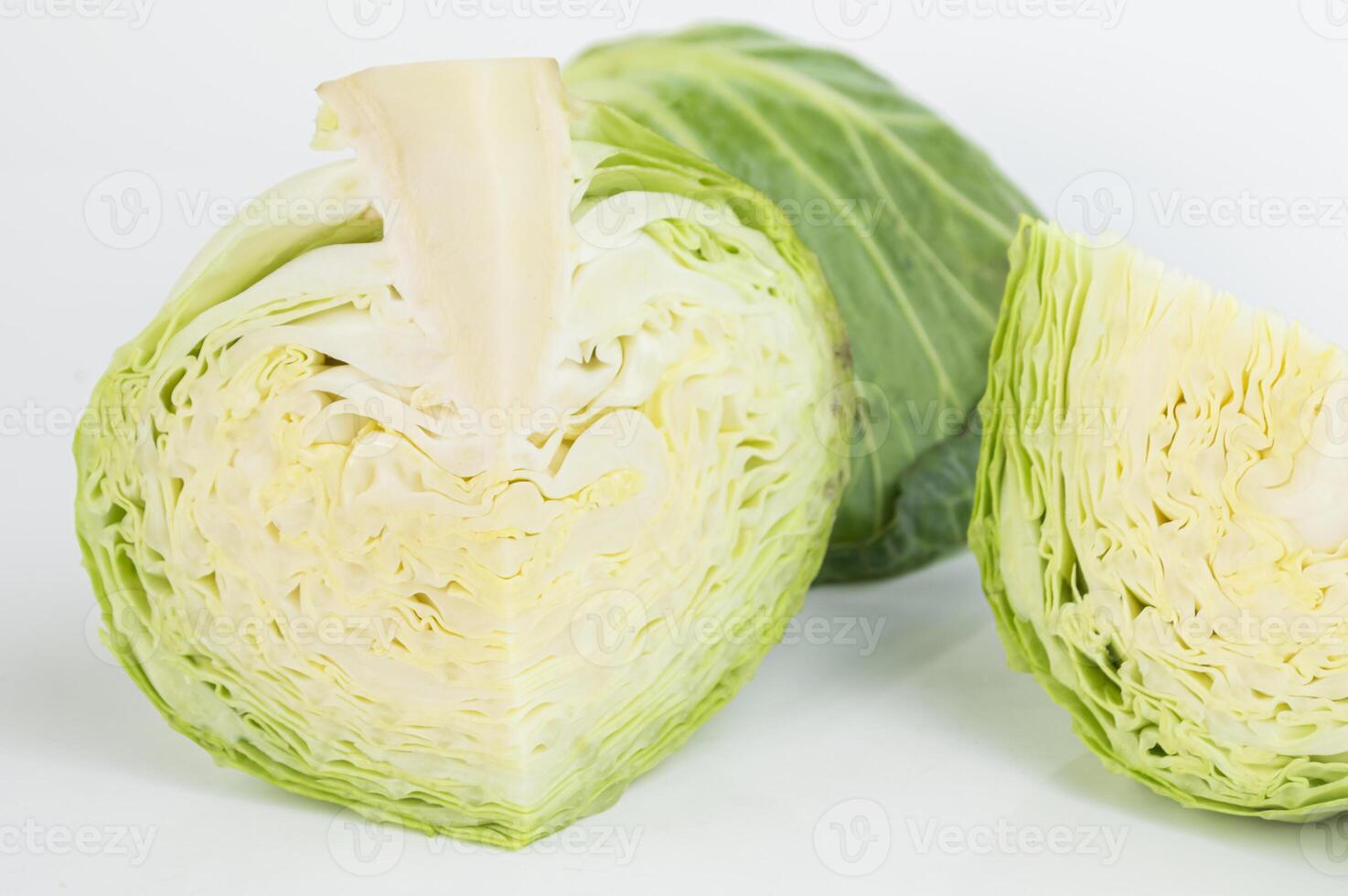 a close up of a cabbage cut in half photo