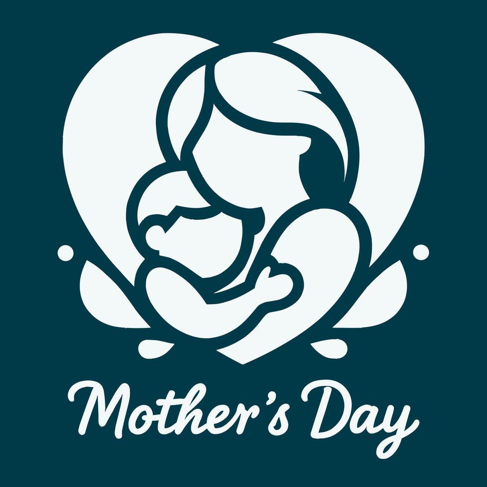 AI generated Happy Mothers day vector illustration