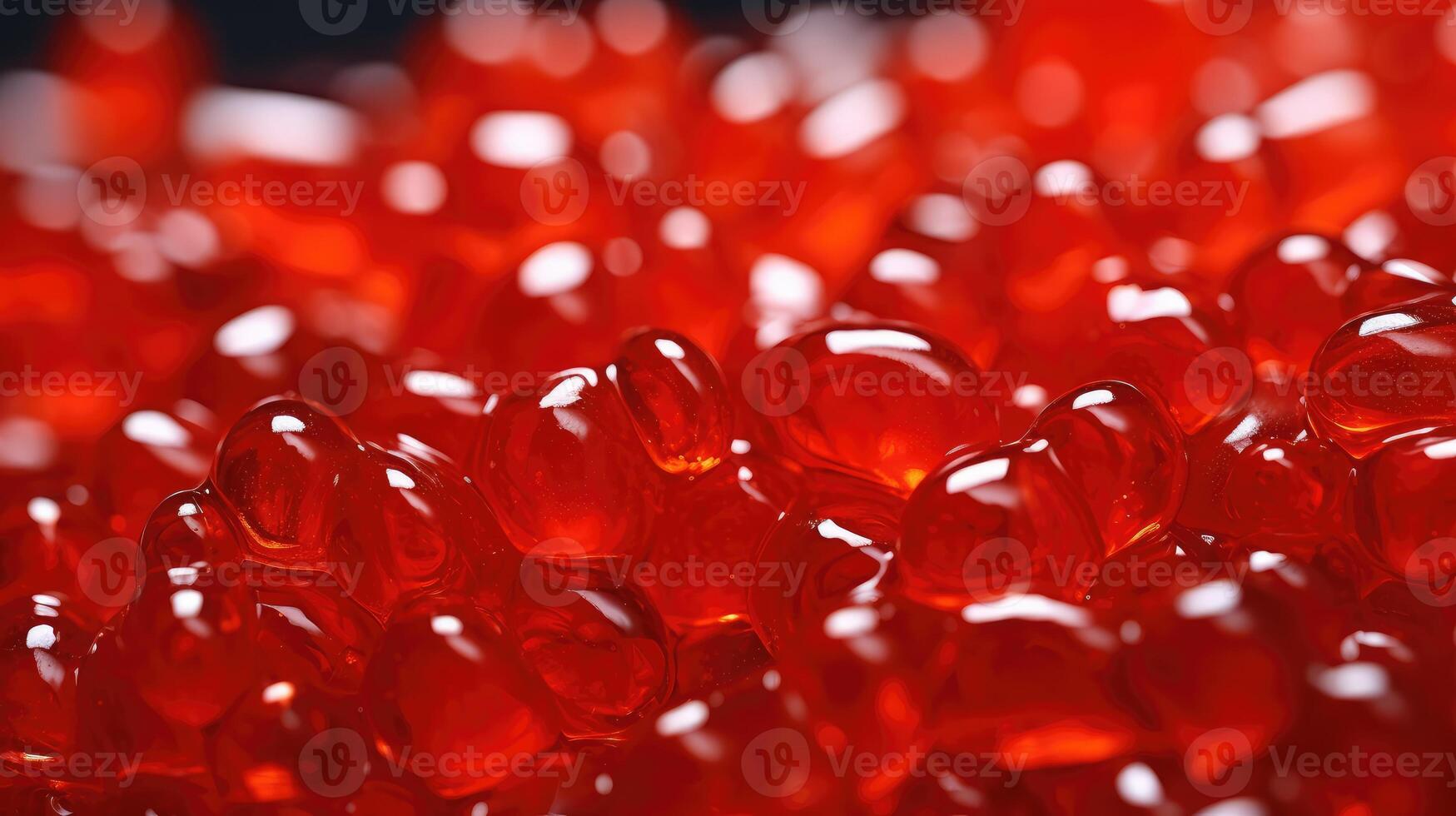 AI generated Macro photo showcasing the vibrant hues and delicate texture of red caviar, Ai Generated.